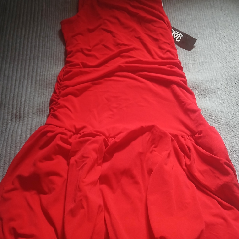 Cami NYC One Shoulder Scarlet Dress